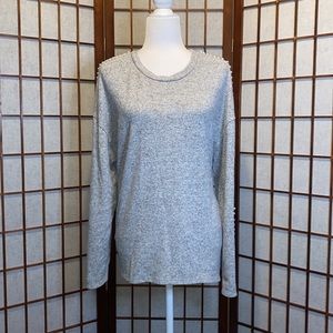 H&M Pearl Sleeve Gray Sweater XL